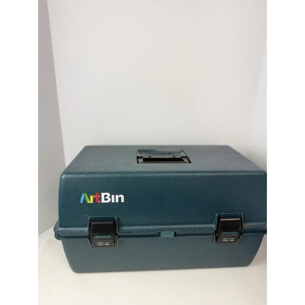 Vintage Artbin Model 9066 Green Large Sturdy Art Supply‎ Organizer